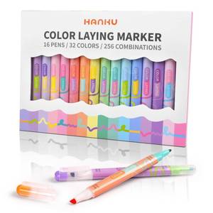 lot 18037 image: HANKU Color Changing Markers, 16 Pcs Dual Tip