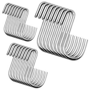 lot 18056 image: YourGift 24 Pack Heavy Duty S Hooks Silver