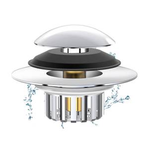 lot 18080 image: MUAIOLAUS Pop-Up Bathtub Drain Stopper with Filter