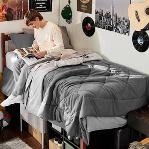 lot 19048 image: Bedsure Twin XL Comforter Set Reversible Bed Set 5 Pcs GreyLight Grey