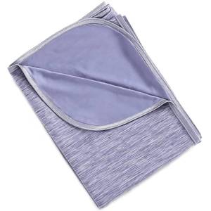 lot 19064 image: LUXEAR Dual-Sided Cooling Blanket for Hot Sleepers, Throw Size, Blue