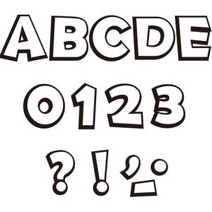 lot 19083 image: Geyoga 200 Pcs Large 6 Bulletin Board Letters Set for Classroom, White