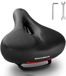 lot 20323 image: ROCKBROS Bike Seat Cushion Soft Wide Bicycle Seat for Peloton, Road