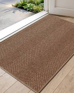 lot 20325 image: Color&Geometry Ultra Thin Indoor Door Mat 32x48Entrance Mat,Warm Chestnut
