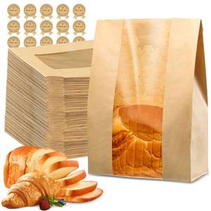 lot 20329 image: 100 Pcs Bread Bags for Homemade Bread 50% Thicker With Window Sourdough Bag