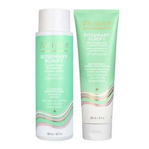 lot 20339 image: Pacifica Shampoo & Conditioner Set �� Rosemary Purify Invigorating Set with Cooling Mint for Clarifying and Detoxing  Sulfate-Free  Vegan & Cruelty-Free  12 oz & 8 oz (Set of 2)