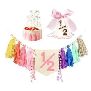 lot 20342 image: SEECUEE 12 Birthday Girl Half Way to One Baby Girl Pastel Half Birthday