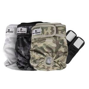 lot 20362 image: Pet Parents� Washable Dog Diapers (3pack)  Extendrs� of Durable Doggie Diapers, Premium Dog Diapers Female & Male (Medium, Camo)