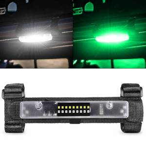 lot 20373 image: UTV Interior Dome Light, RFROAD LIGHTING Universal UTV Dome Lights Roll Bar Mount LED Light Utility Roll Cage Lights for UTV SXS Polaris RZR Can-Am Truck Car Golf Cart Off Road Cab - WhiteGreen