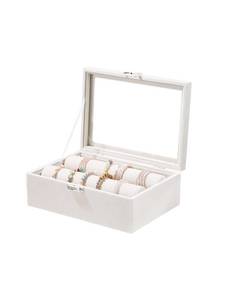 lot 20387 image: Kanwoder Bracelet Holder Organizer Box, Jewelry Storage Case with 2 Rods, Bangle Watch Display Tray for Women Girls (Beige)