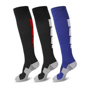 lot 20406 image: PoTao 3 Pairs Soccer Socks, Sport Knee High Socks Calf Compression Athletic Socks for Mens and Women Running&Training Football Thickening Keep Warm Sock