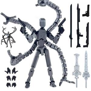 lot 20413 image: (Assembly Completed) Titan13 Action Figure Set,7.2 Inch Dummy 13 3d Printed ActionFigure Toy Gifts for Kids, Robot 13 Action Figure Full Body Mechanical Doll Christmas Birthday Gift for Kids��Gray��