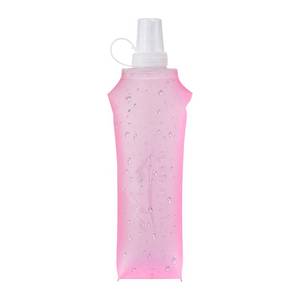 lot 20416 image: Zelvot Running Vest Collapsible Water Bottle, TPU 500ml Soft Flask (Pink)