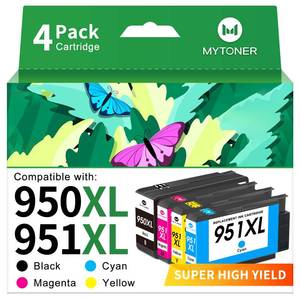 lot 20418 image: MYTONER 950XL 951XL Ink Cartridges Combo Pack Replacement for hp 950 951 M2
