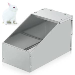 lot 1005 image: A 1 Pcs Galvanized Metal Rabbit Nesting Box, 14.5  8.5  8 Inch