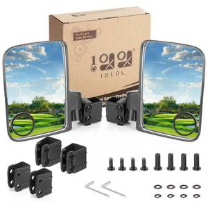 lot 1011 image: 10L0L Golf Cart Mirrors for Yamaha EZGO Club Car No Drilling Required