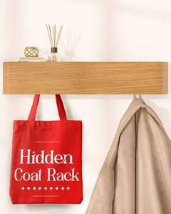 lot 1013 image: OLEEK wall Coat Rack - wall Shelf with Hooks - entryway Hooks - entryway Shelf - Modern Coat Rack - Wooden Coat Rack wall Mount for Home Decor - Wooden Mount for Home Decor - Coat Hanger Wall Mount
