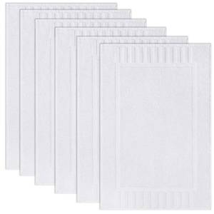 lot 1030 image: White Classic Luxury Bath Mat Floor Towel Set of 6-20x30 Inch, Absorbent Cotton Hotel Spa ShowerBathtub Mats