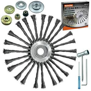 lot 1039 image: NeJesZoe 10 Inch Steel Wire Weed Wheel Brush Weed Trimmer Blade Head, Wire Rotary Brush Cutter Trimmer Head for Weed Eater, Weed Wrackers, Compatible with Husqvarna, Sthil, Moss Grass Rust Removal