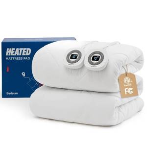 lot 1040 image: Bedsure Heated Mattress Pad Queen, Cozy Bed Warmer with Preheat & Memory