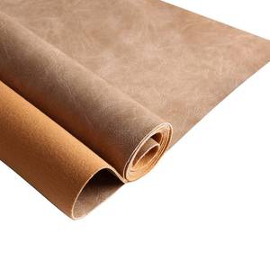 lot 1043 image: Premium Faux Leather Upholstery Fabric 1.2mm Thickness��Waterproof Upholstery Leather Distressed Bark Fabric(Nude,Pre-Cut 72x54)