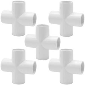 lot 1082 image: YSIL 1-14 Cross PVC Fittings 4 Way Furniture Grade Sch40 5 Pack