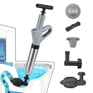 lot 1095 image: MaxxGeek Toilet Plunge Blaster, High Pressure Toilet Plunger, High-Pressure Air Drain Blaster Plunge Blaster Multi-drain Unclogger for Toilets, Bathroom Floor, Drain Sinks and Plumbing Clogs.
