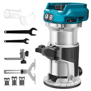 lot 1123 image: ZUYIYI Cordless Compact Wood Router for Makita 18V Battery, Palm Router