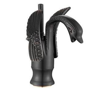 lot 1126 image: GGStudy Oil Rubbed Bronze Bathroom Faucet Swan Shape Single Handle One Hole Bathroom Vanity Faucet Basin Tap Deck Mount Lavatory