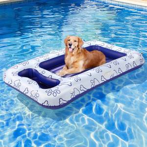 lot 2109 image: Dog Pool Float Inflatable for Small to Large Dogs, Stable Holds 220lbs