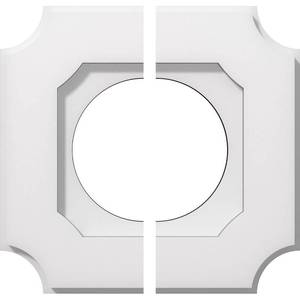 lot 2116 image: Ekena Millwork CMP10LE-05000 Locke Architectural Grade PVC Contemporary Urethane Ceiling Medallions 10OD x 5ID x 6C x 1P