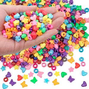 lot 2134 image: GMMA 900 Pcs Pony Beads Shapes for Bracelet��Jewelry Making��Friendship Bracelets Colourful Plastic 6x9mm Multi-Colored Fall Beads for DIY Bracelet Necklace Party Decoration Supplies