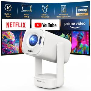 lot 2139 image: Aurzen EAZZE D1 air Smart Portable Projector, USB-C Powered, Native 1080P