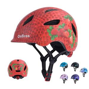 lot 2141 image: Kids Bike Helmet, OnBros Kid Bicycle Helmet for Girls and Boys with Light Lightweight Kids Helmets Certified Toddler Helmets for Kids 3-5-8-10 Age (46-50-55 cm)