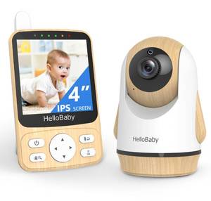 lot 2143 image: HelloBaby 4 IPS Video Baby Monitor with Camera - No WiFi, 26Hrs Battery, Night Vision, 2-Way Audio, Remote PTZ & Temp Sensor, 1000ft Range for CribsNurseryPetsTravel