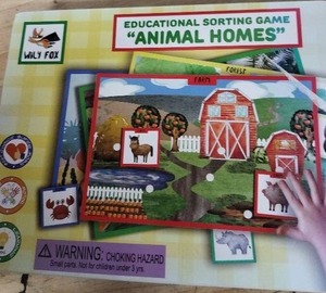 lot 2151 image: Animal Sorting Game Educational Counting Game with Forest Scene