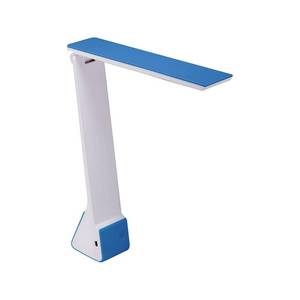 lot 2181 image: Bostitch Office Rechargable Battery Led Desk Lamp, 3 Color Temperatures, Flip Open, Blue (KT-VLED1810-BLUE)