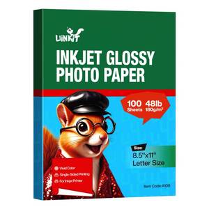 lot 2196 image: Uinkit Inkjet Glossy Photo Paper 48lb,8.5 x 11 100 Sheets
