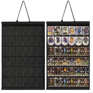 lot 2231 image: Famaster 36 Cards Display Case - 35PT Graded Sports Card Frame - with PVC Protection & Clear View for Baseball Football Basketball Trading Card Wall Display, Black