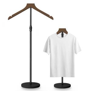 lot 2239 image: Mannequin Torso, 30 to 41 Inch, Adjustable Shirt Display Stand, Brown