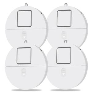 lot 2277 image: Window Alarm System 4-Pack - Ultra-Loud 120dB Alarms with Advanced Vibration Sensors - Window Security Alarms for Glass Break Detection - Features Low Battery LED Indicator