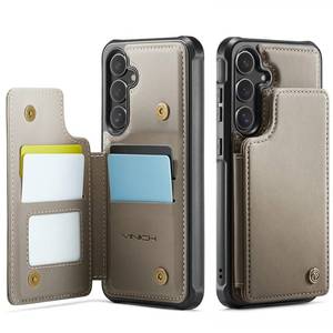 lot 2284 image: Vinich for Samsung Galaxy S25 Wallet Case with Card Holder, Gray