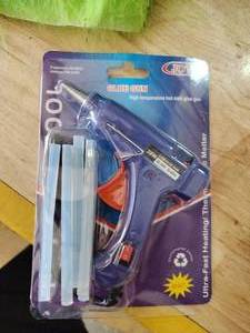 lot 7425 image: Hot Glue Gun Ultra-Fast Heating Thermal Melter 100W and scrapbooking material