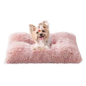 lot 9178 image: EHEYCIGA Fluffy Dog Crate Bed for Small Dogs, Plush Crate Pad, Pink