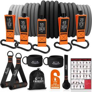 lot 9183 image: Resistance Bands with Handles, 175lb Exercise Bands for Working Out