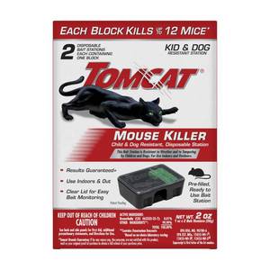 lot 9184 image: Tomcat Mouse Killer, Child & Dog Resistant, Disposable Station, 2 Stations