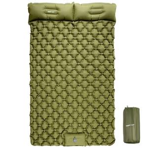 lot 9208 image: Night Cat Inflatable Double Sleeping Pad Mat Bed with Foot Pump and Double Pillow for Camping Backpacking Hiking Ultra-Light Compact Comfortable 77x 47