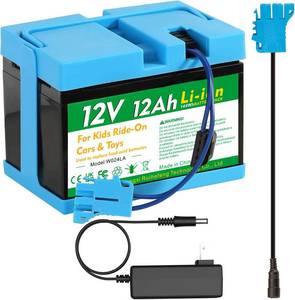lot 9209 image: UNIKARO-12V 12A Li-ion Battery for Peg Perego John Deere Tractor Ride-on Toy Gator 12V Battery for Ride On Toys Kids Tractor On Car Upgrade(Conversion Cable and Charger)