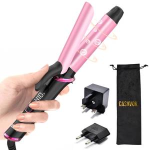 lot 10262 image: Mini Travel Curling Iron 1 Inch,Dual Voltage with European Plug Adapter