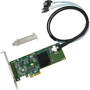 lot 10263 image: SAS HBA Card Compatible with LSI 9211-4i IT Mode 4-Port with SATA Cables